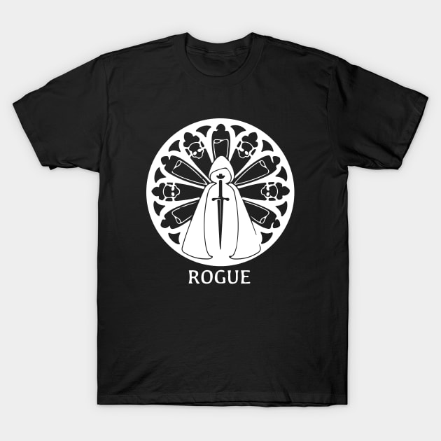 Dnd Rogue Class Symbol Print T-Shirt by DungeonDesigns